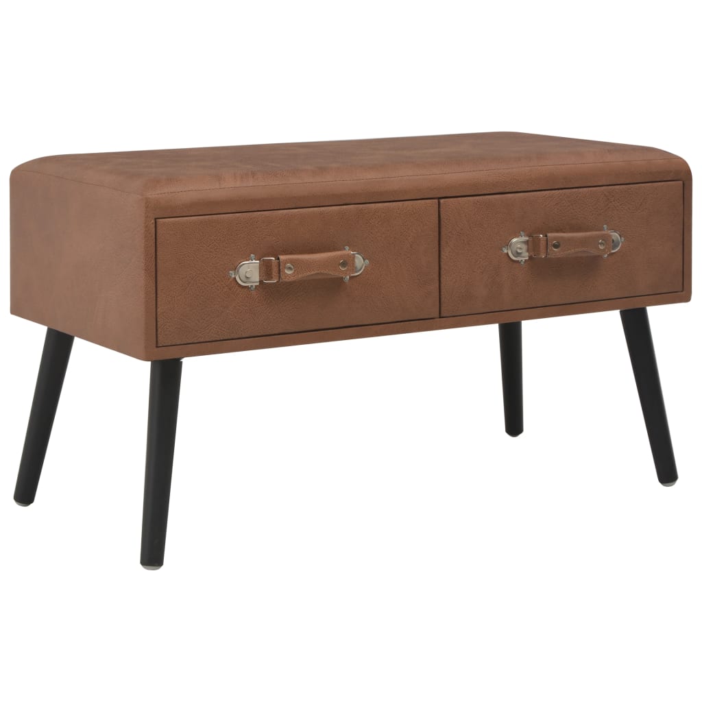 Banc Coffre en Similicuir au Style Industriel-Marron foncé-La-Fabrique-Industrielle
