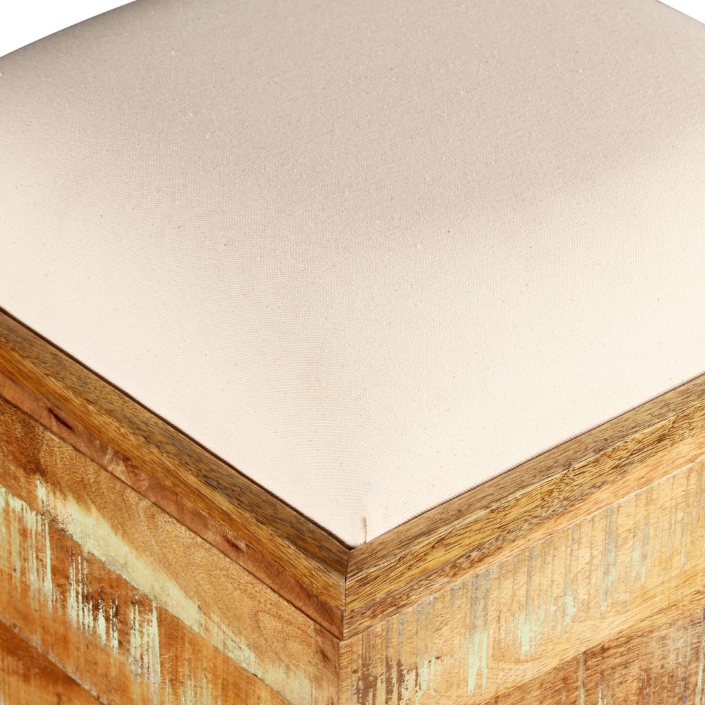 Banc De Rangement Bois Massif Recyclé 40 X 40 X 45 Cm-La-Fabrique-Industrielle