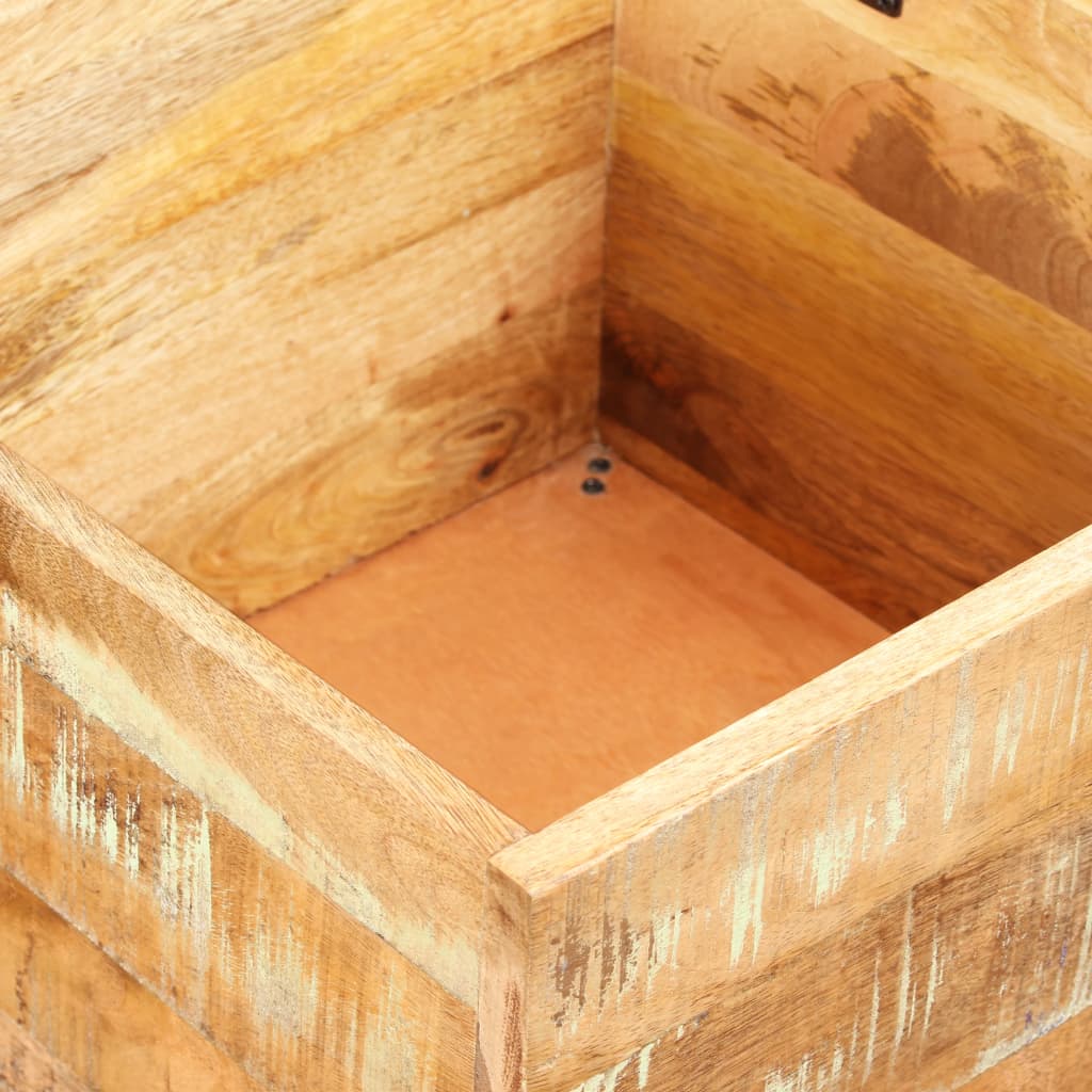 Banc De Rangement Bois Massif Recyclé 40 X 40 X 45 Cm-La-Fabrique-Industrielle