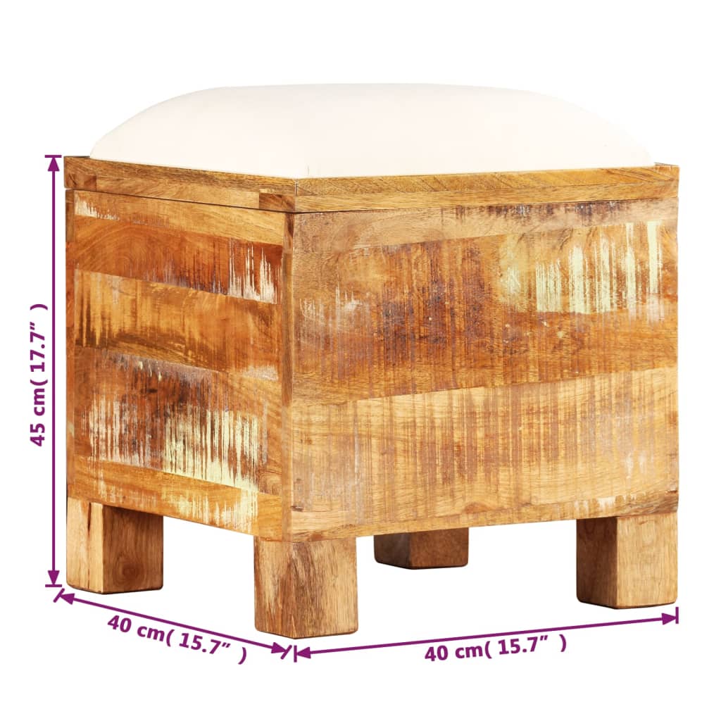 Banc De Rangement Bois Massif Recyclé 40 X 40 X 45 Cm-La-Fabrique-Industrielle