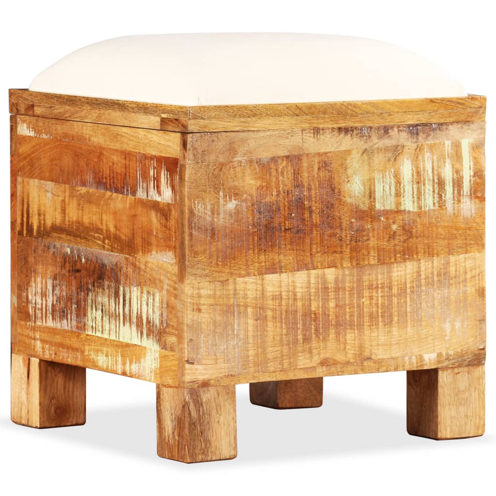 Banc De Rangement Bois Massif Recyclé 40 X 40 X 45 Cm-La-Fabrique-Industrielle