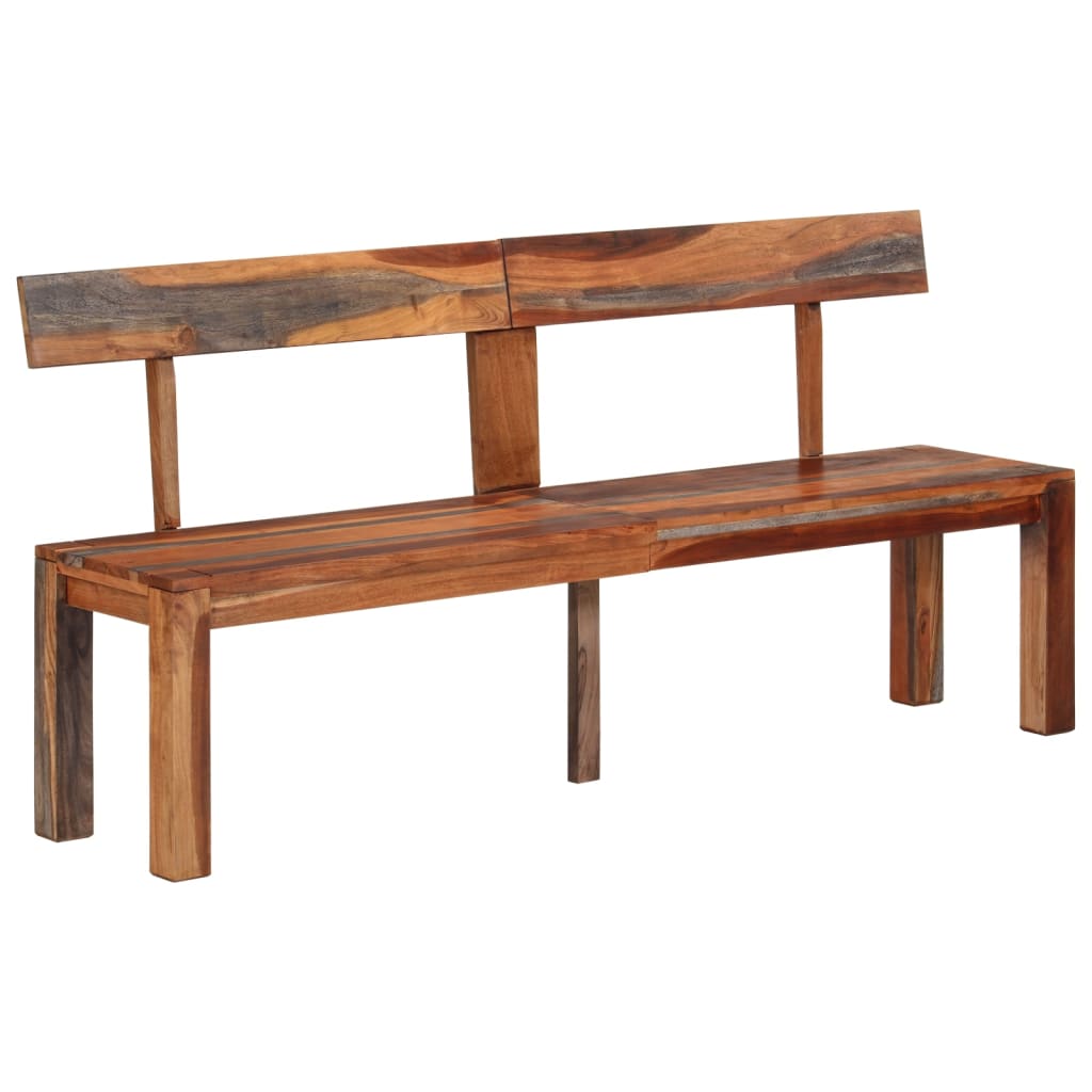 Banc Élégant en Bois avec Dossier Acacia-La-Fabrique-Industrielle
