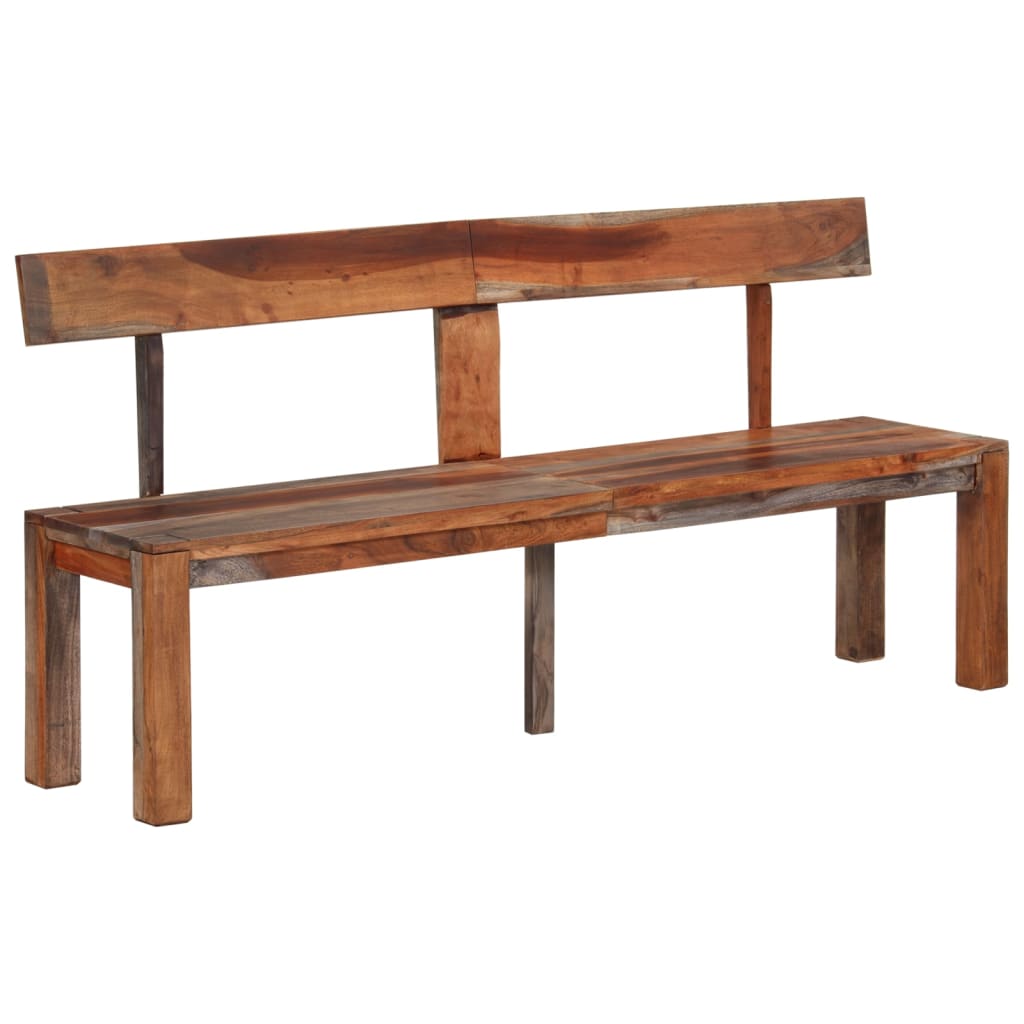 Banc Élégant en Bois avec Dossier Acacia-La-Fabrique-Industrielle