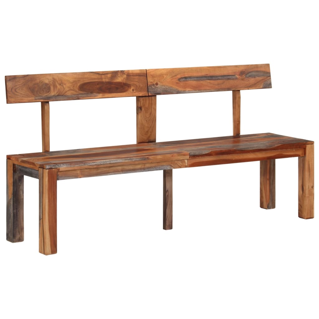Banc Élégant en Bois avec Dossier Acacia-La-Fabrique-Industrielle