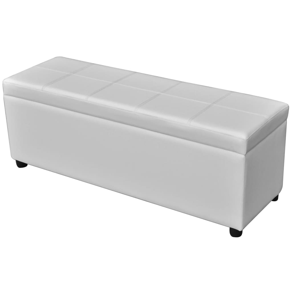 Banc Élégant en Cuir avec Rangement Bordeaux-Blanc-La-Fabrique-Industrielle