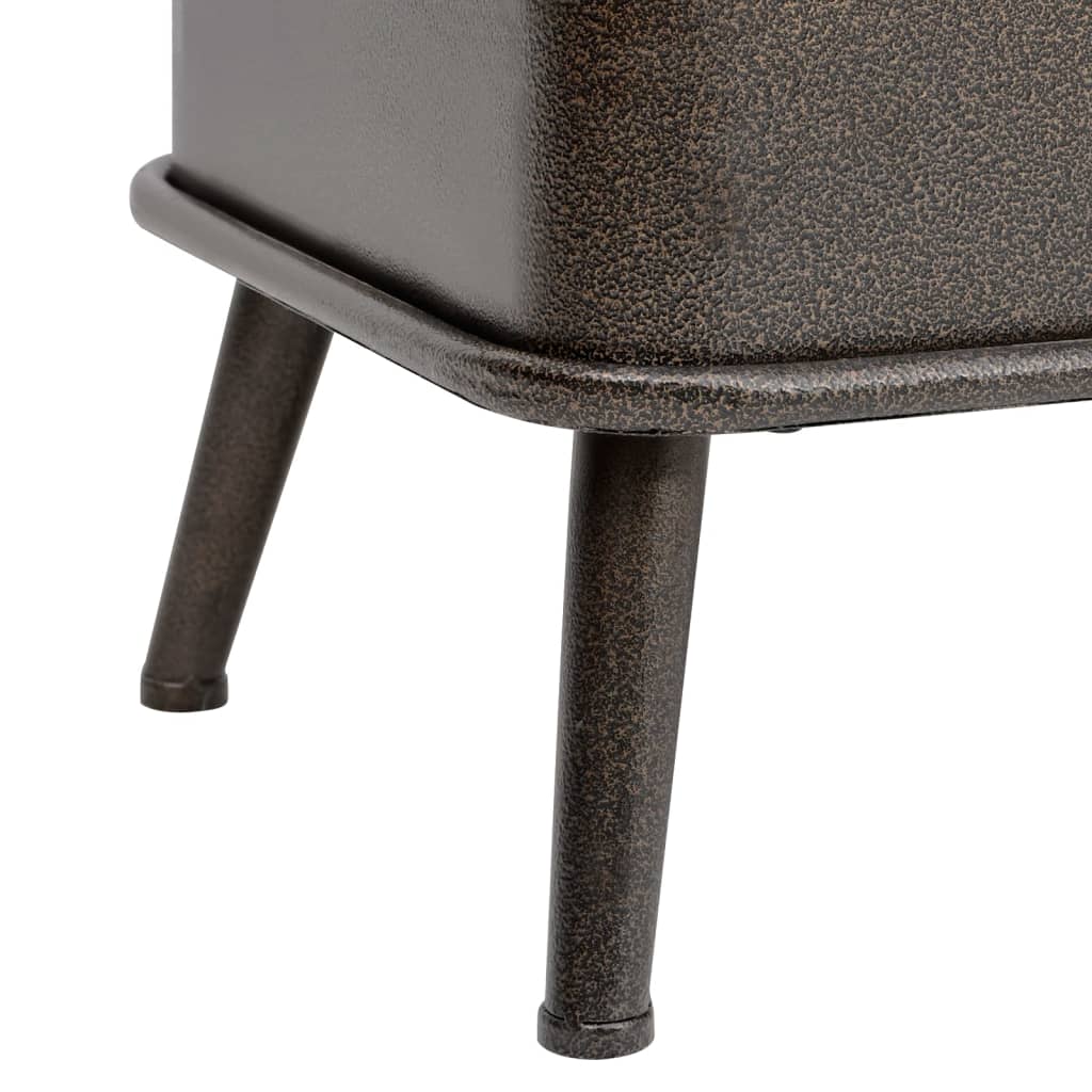 Banc Style Industriel avec Rangement et Similicuir-La-Fabrique-Industrielle