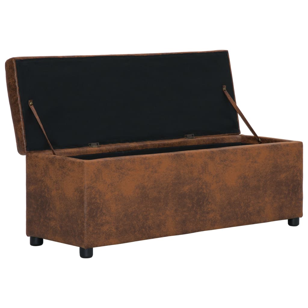 Banc avec Coffre de Rangement Industriel en Similicuir-La-Fabrique-Industrielle