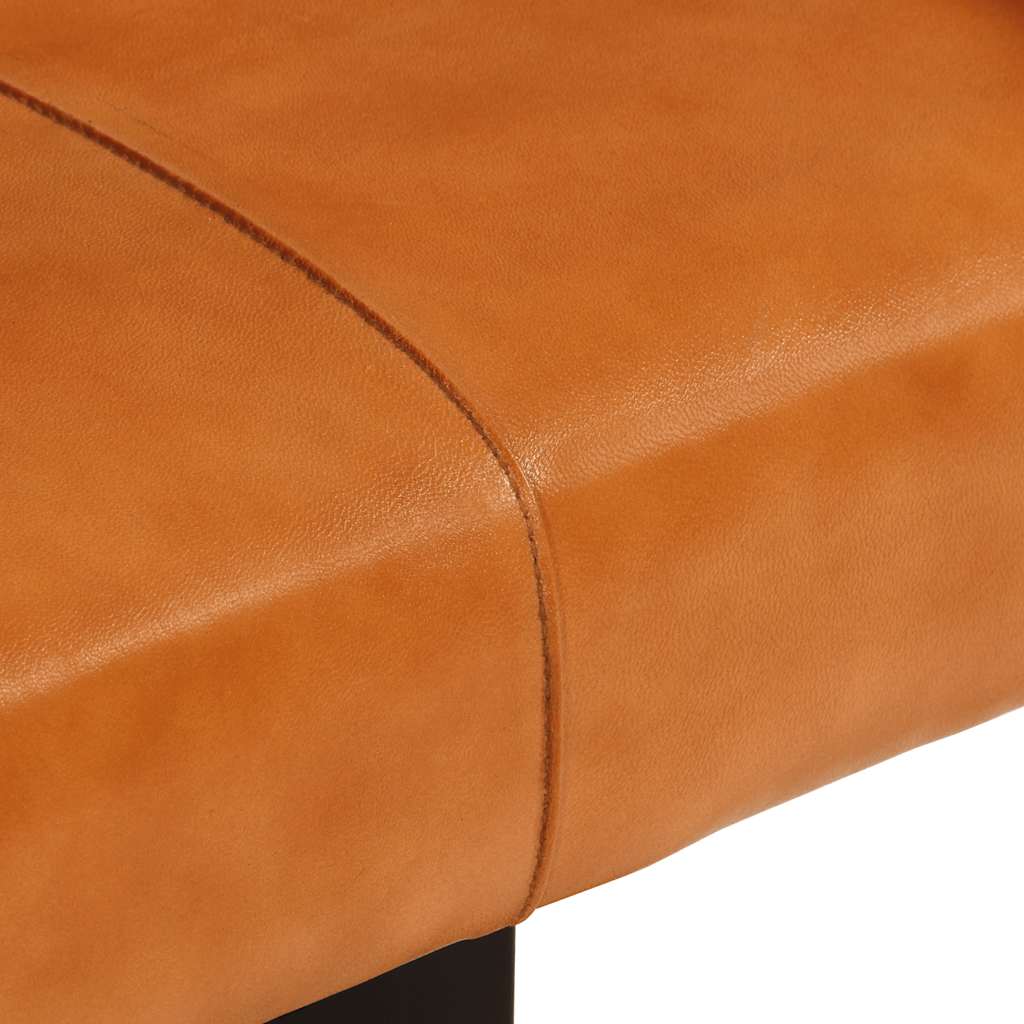 Banc d'entrée en Cuir de Chèvre Style Industriel-La-Fabrique-Industrielle