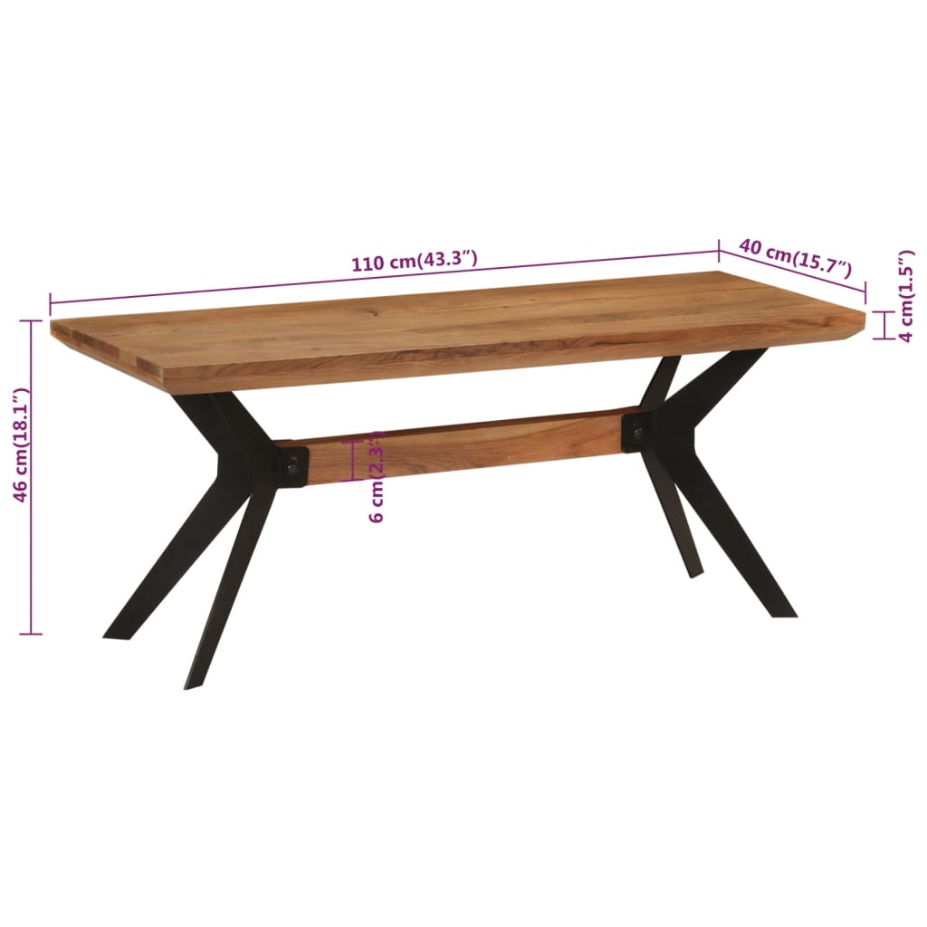 Banc en Bois Brut Style Industriel-La-Fabrique-Industrielle