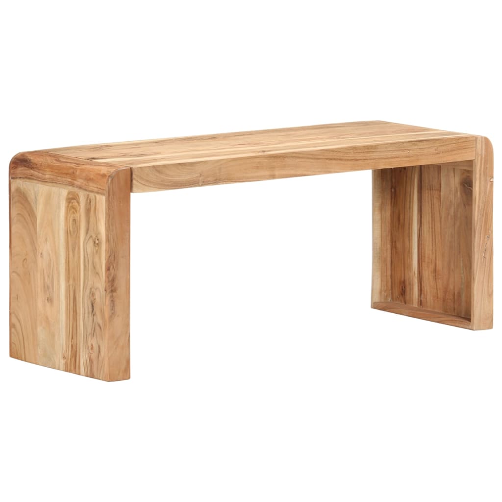 Banc en Bois Massif d'Acacia Style Industriel-110 x 38 x 46 cm-La-Fabrique-Industrielle
