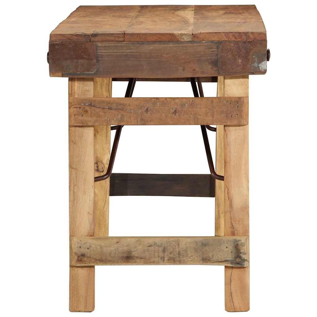 Banc en Bois Massif et Acier Industriel-La-Fabrique-Industrielle