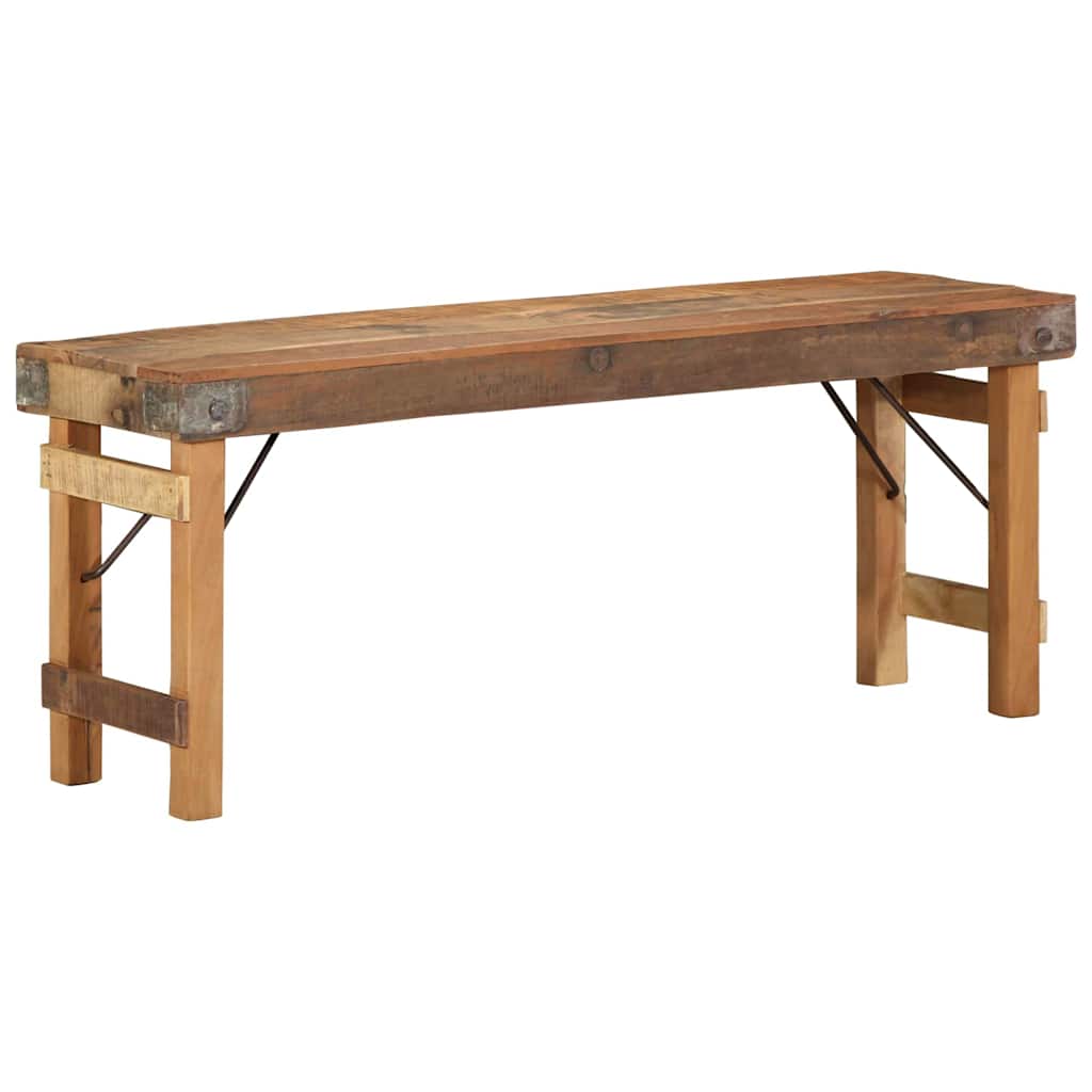 Banc en Bois Massif et Acier Industriel-La-Fabrique-Industrielle