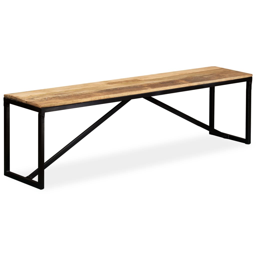 Banc en Bois Recyclé Industriel-Marron-160 x 35 x 45 cm-La-Fabrique-Industrielle