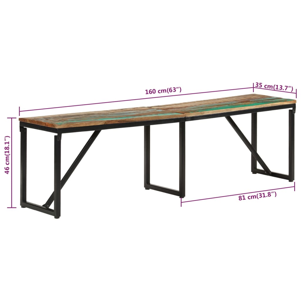 Banc en Bois Recyclé Industriel-La-Fabrique-Industrielle