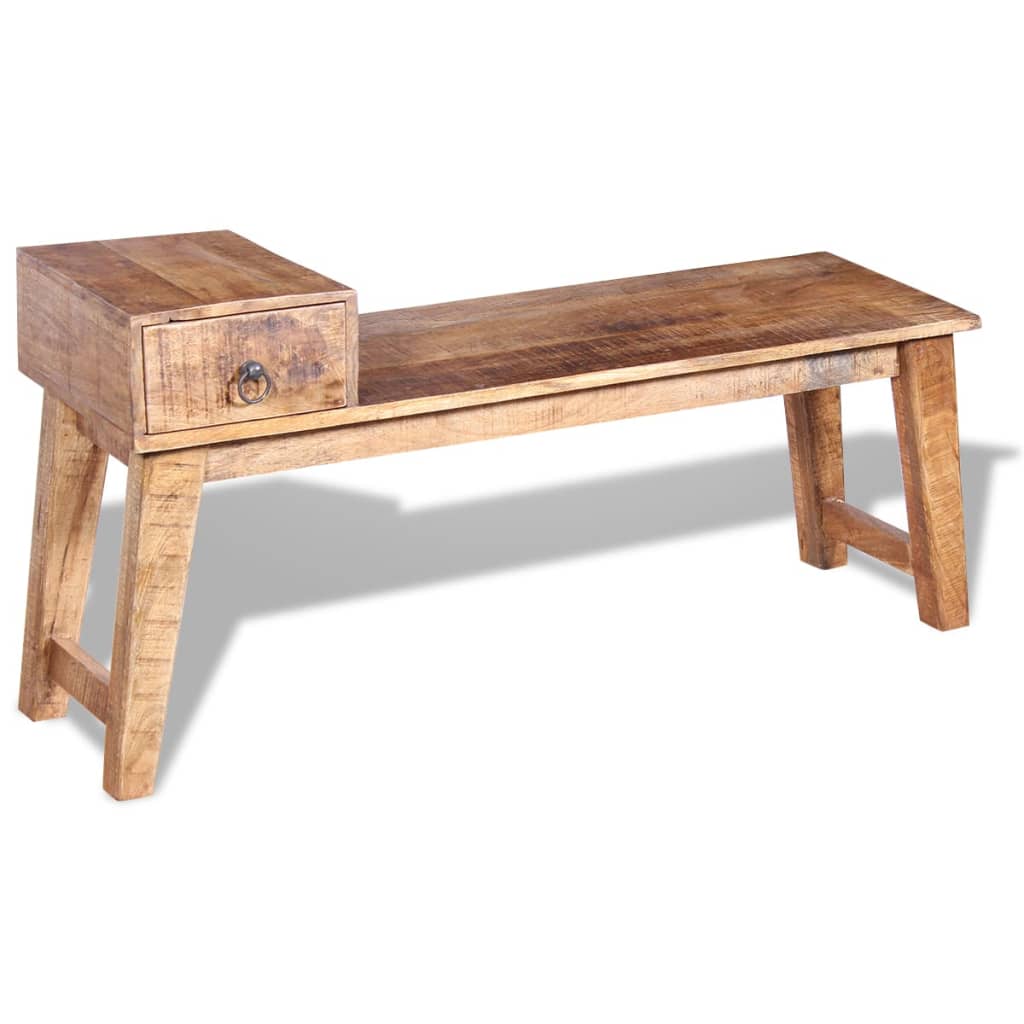 Banc en Bois avec Rangement en Manguier Massif-La-Fabrique-Industrielle