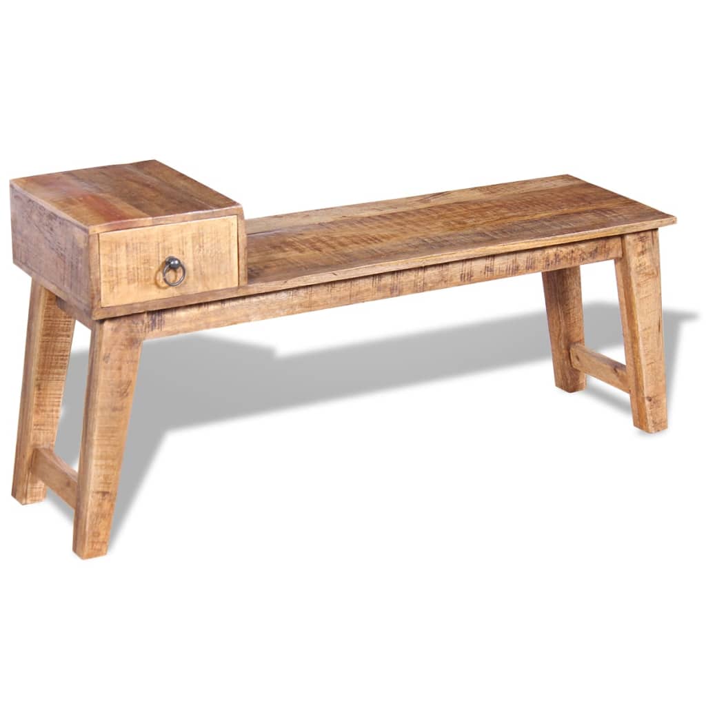 Banc en Bois avec Rangement en Manguier Massif-La-Fabrique-Industrielle