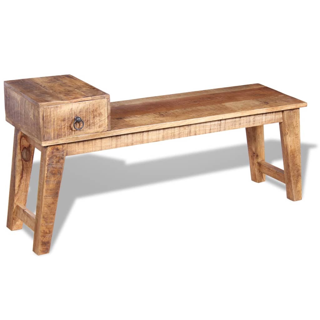 Banc en Bois avec Rangement en Manguier Massif-La-Fabrique-Industrielle