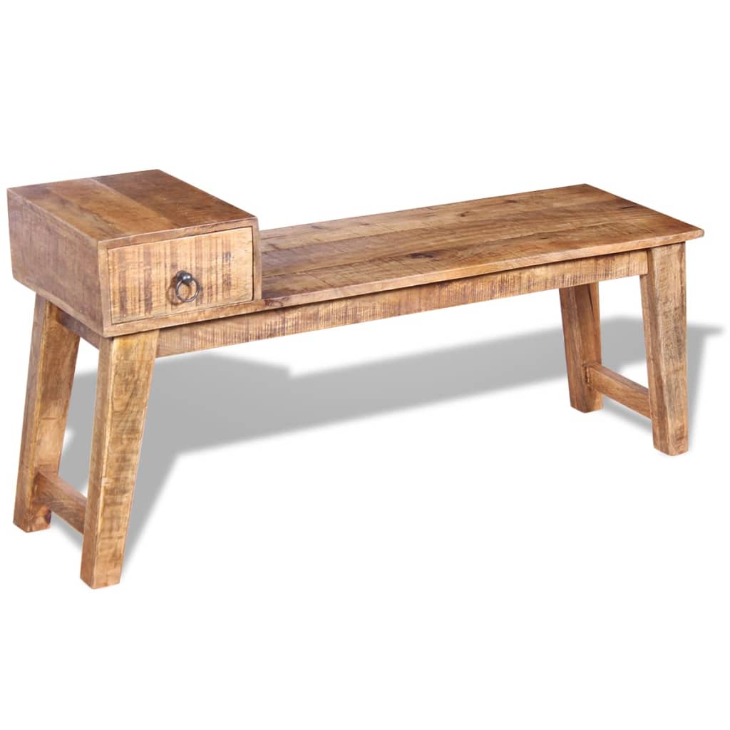 Banc en Bois avec Rangement en Manguier Massif-La-Fabrique-Industrielle