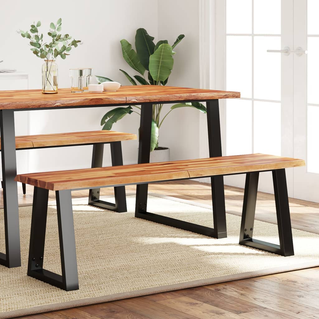 Banc en Bois d'Acacia Design-140 cm-La-Fabrique-Industrielle