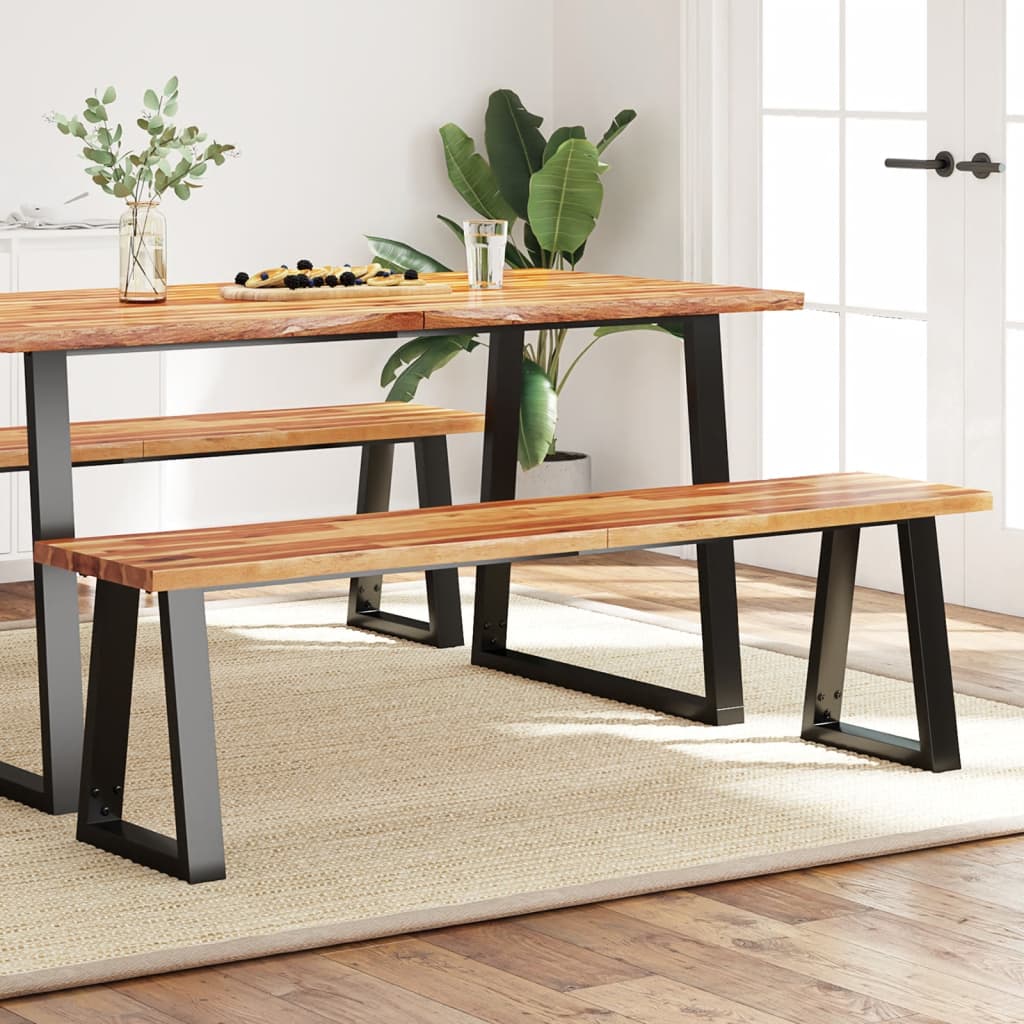 Banc en Bois d'Acacia Design-160 cm-La-Fabrique-Industrielle