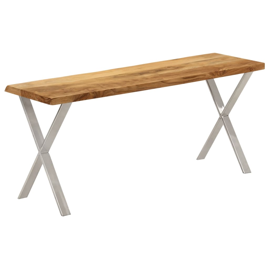 Banc en Bois d'Acacia et Pied Métal-La-Fabrique-Industrielle