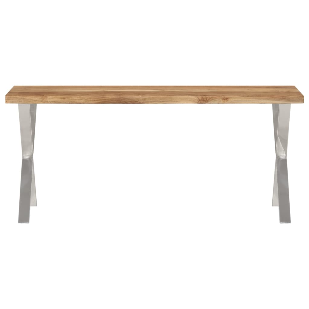 Banc en Bois d'Acacia et Pied Métal-La-Fabrique-Industrielle