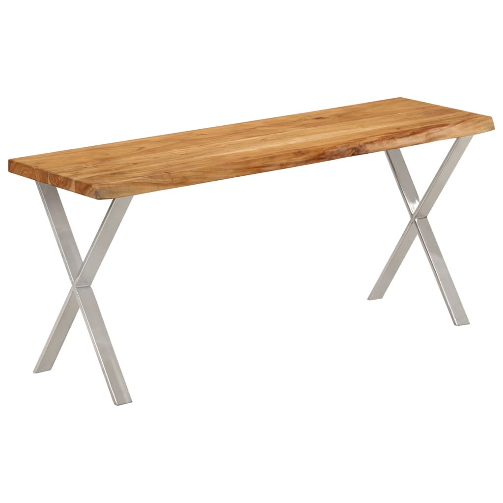 Banc en Bois d'Acacia et Pied Métal-La-Fabrique-Industrielle
