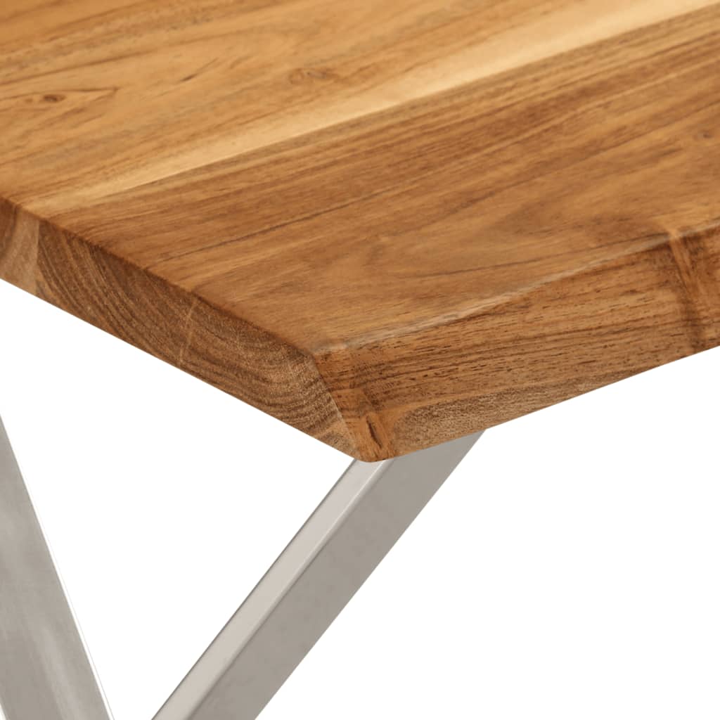 Banc en Bois d'Acacia et Pied Métal-La-Fabrique-Industrielle