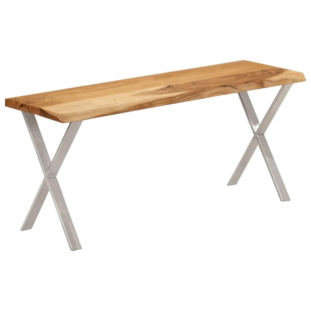 Banc en Bois d'Acacia et Pied Métal-La-Fabrique-Industrielle