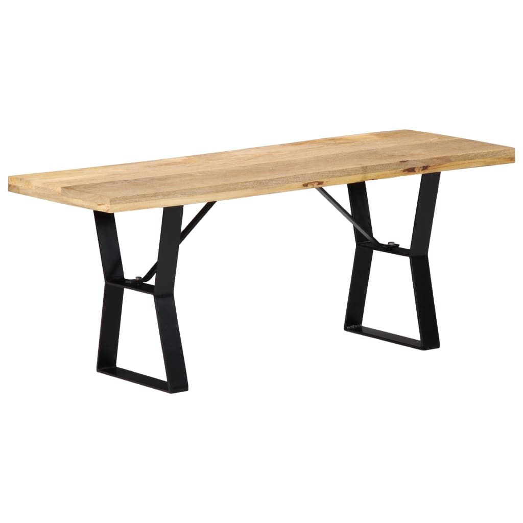 Banc en Bois de Manguier et Acier Élégant-La-Fabrique-Industrielle