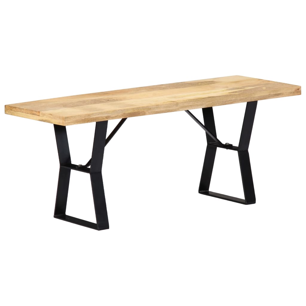 Banc en Bois de Manguier et Acier Élégant-La-Fabrique-Industrielle