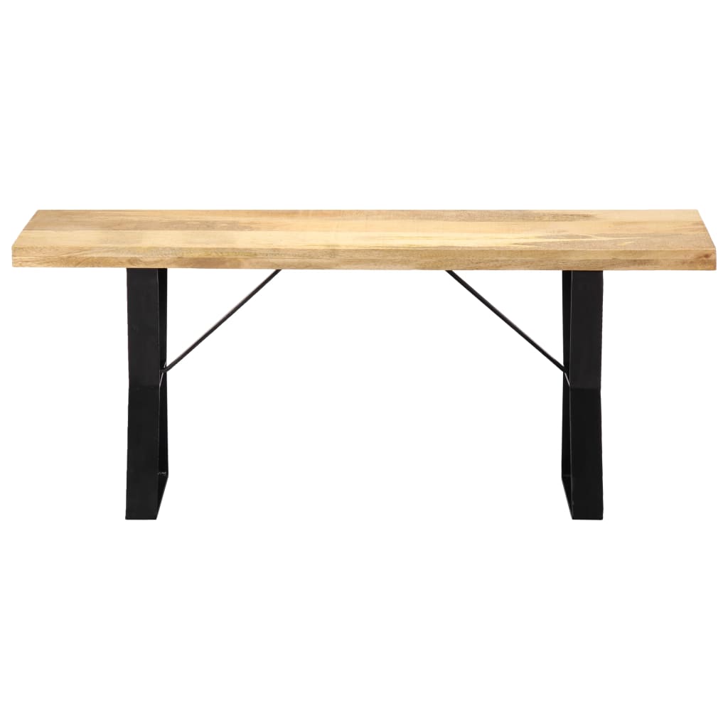 Banc en Bois de Manguier et Acier Élégant-La-Fabrique-Industrielle