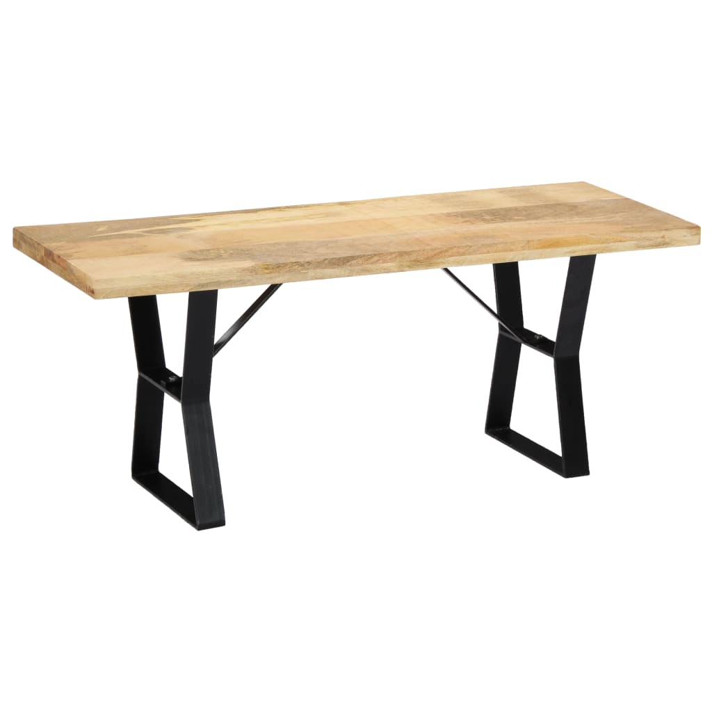Banc en Bois de Manguier et Acier Élégant-La-Fabrique-Industrielle