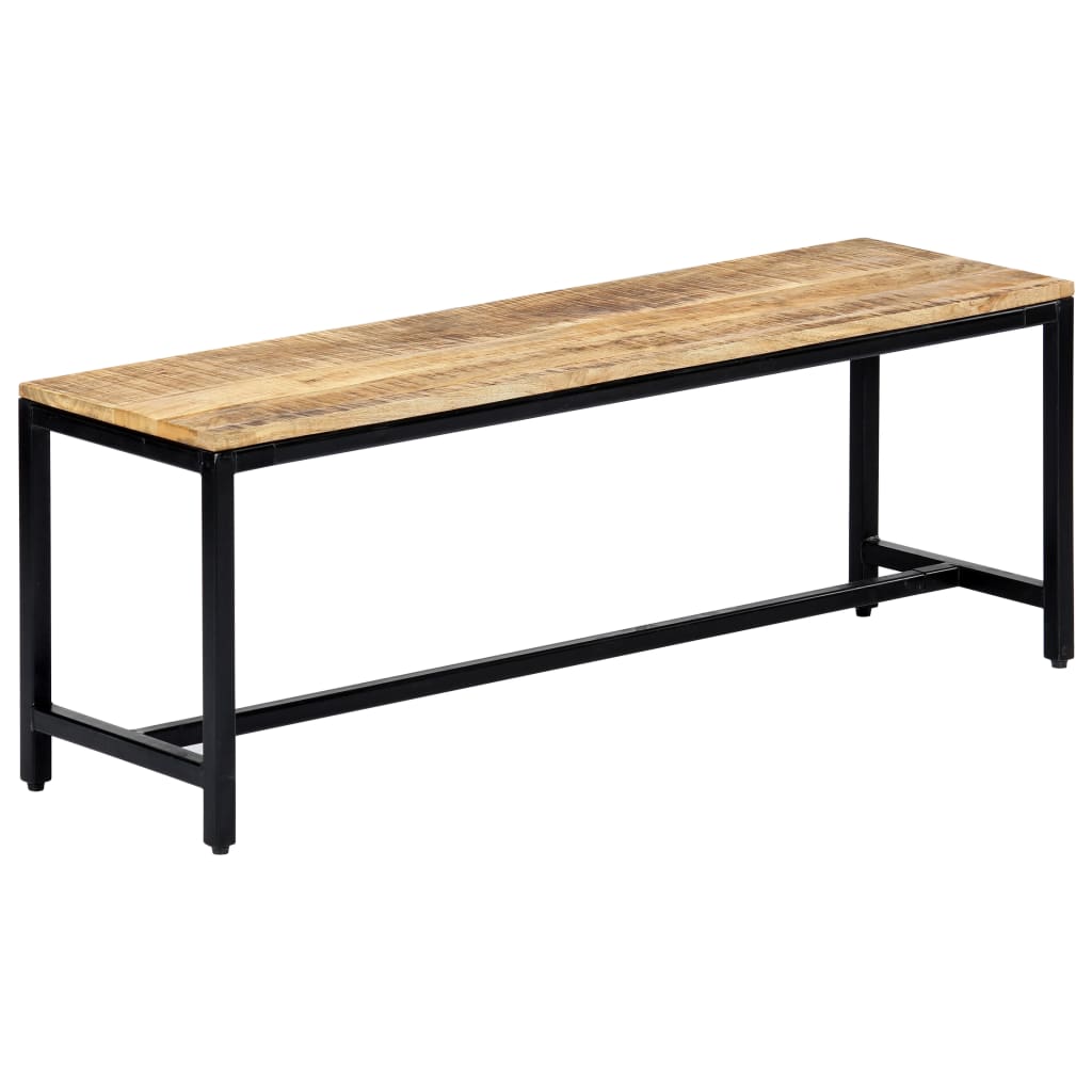 Banc en Bois de Manguier et Métal Industriel-120 cm-La-Fabrique-Industrielle