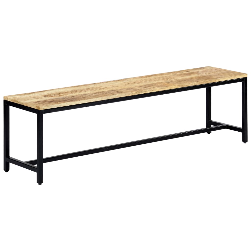Banc en Bois de Manguier et Métal Industriel-160 cm-La-Fabrique-Industrielle