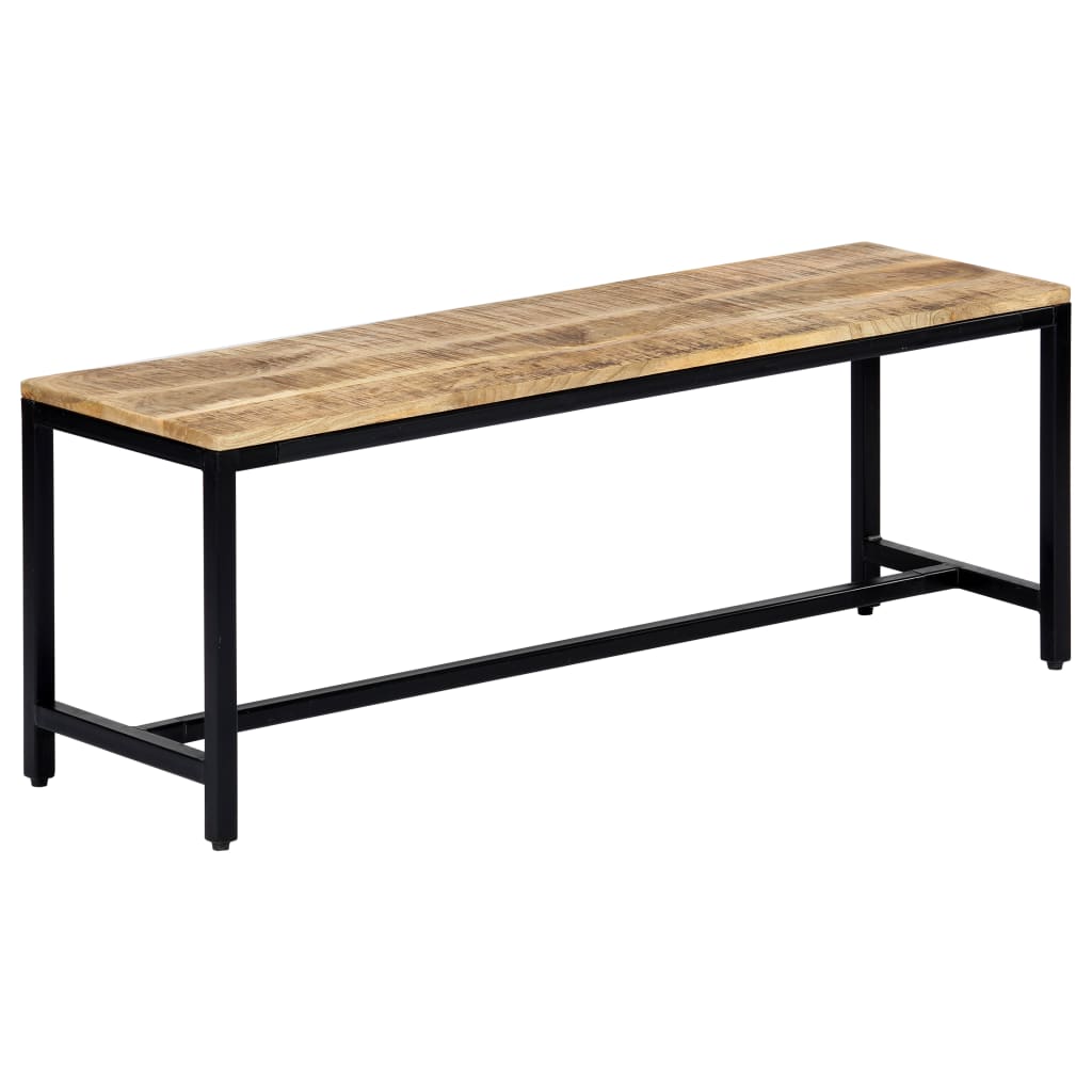 Banc en Bois de Manguier et Métal Industriel-La-Fabrique-Industrielle