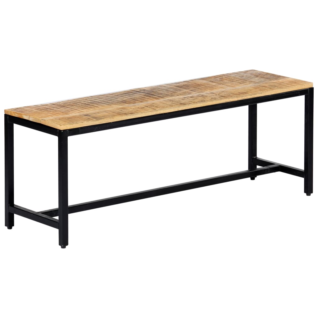 Banc en Bois de Manguier et Métal Industriel-La-Fabrique-Industrielle