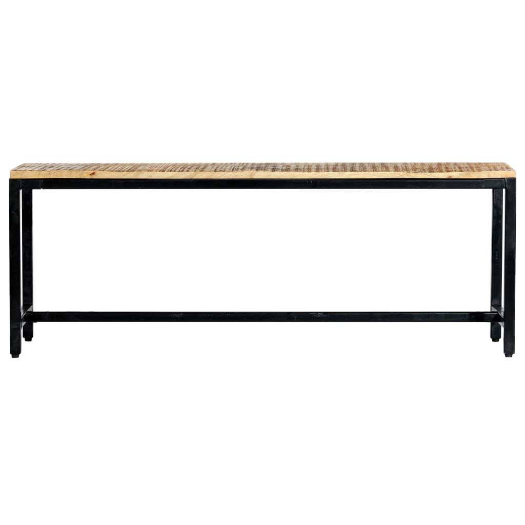 Banc en Bois de Manguier et Métal Industriel-La-Fabrique-Industrielle