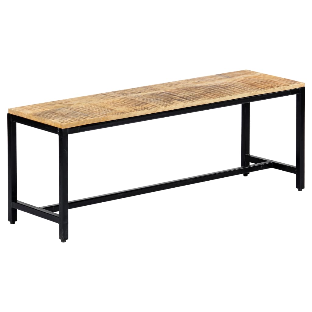 Banc en Bois de Manguier et Métal Industriel-La-Fabrique-Industrielle