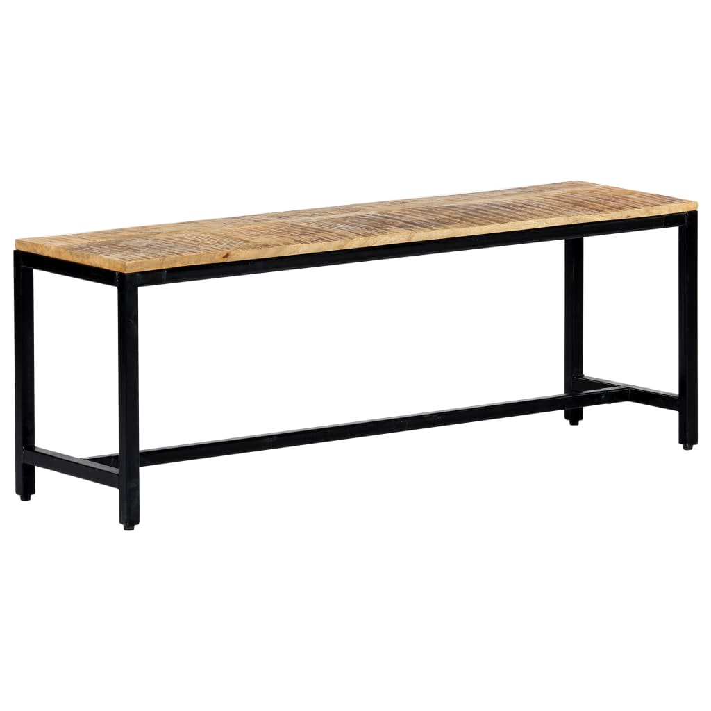 Banc en Bois de Manguier et Métal Industriel-La-Fabrique-Industrielle