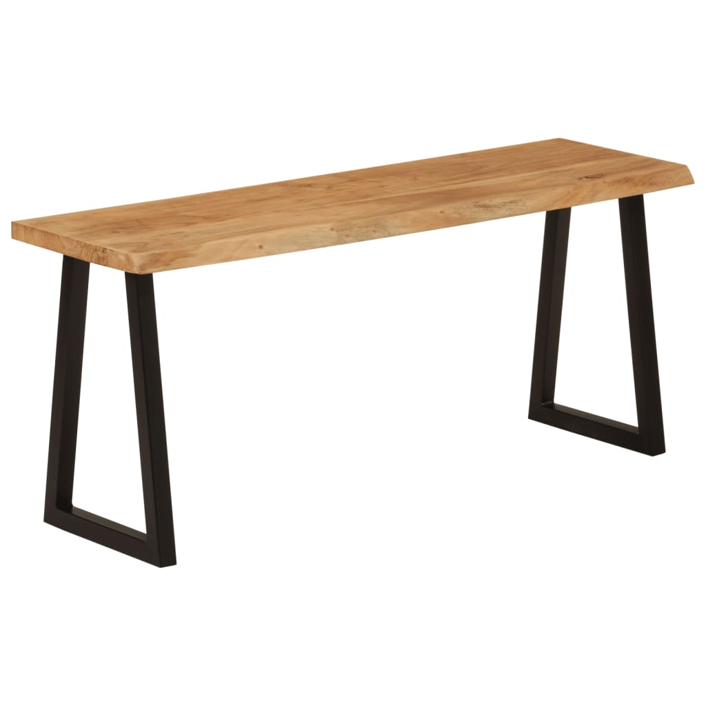 Banc en Bois et Métal Style Indus-Noir-Bois d'acacia massif-La-Fabrique-Industrielle