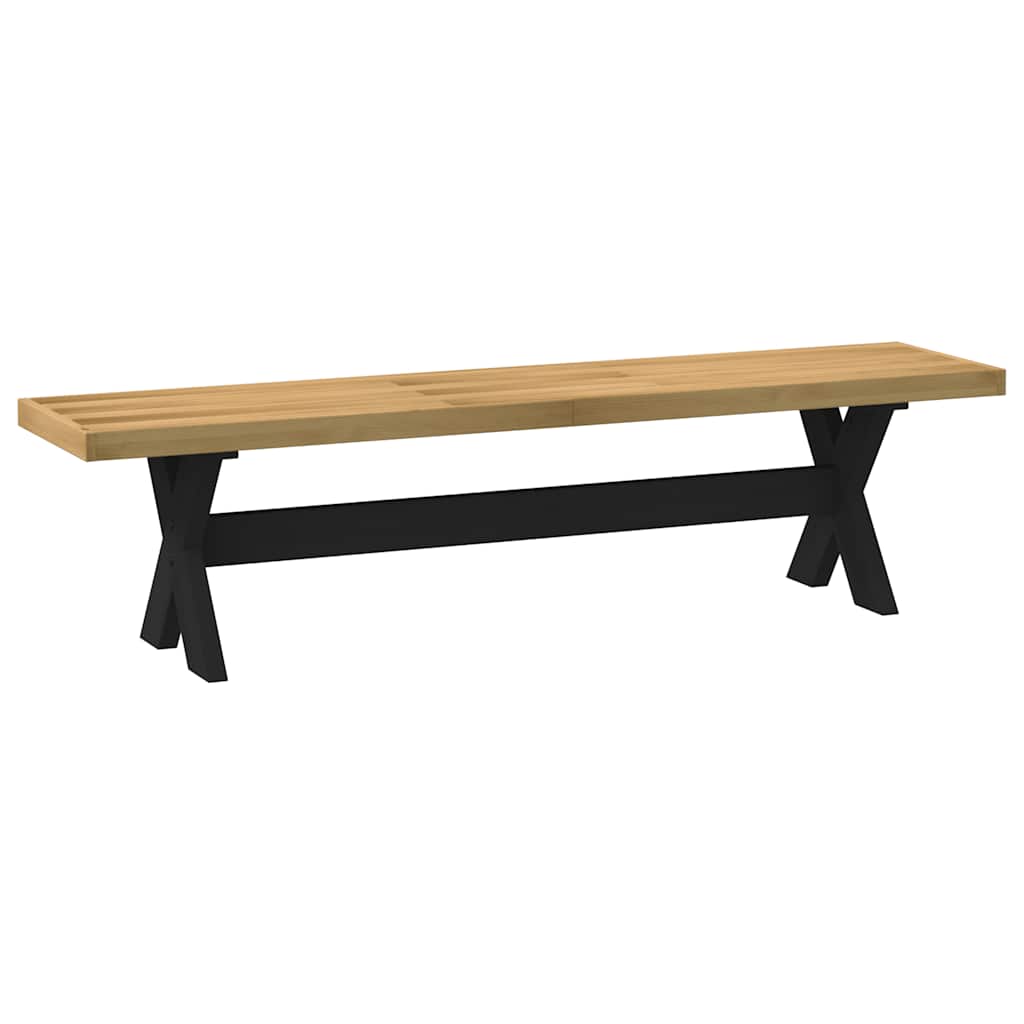 Banc en Bois et Style Industriel pour Salle à Manger-Forme en X-La-Fabrique-Industrielle