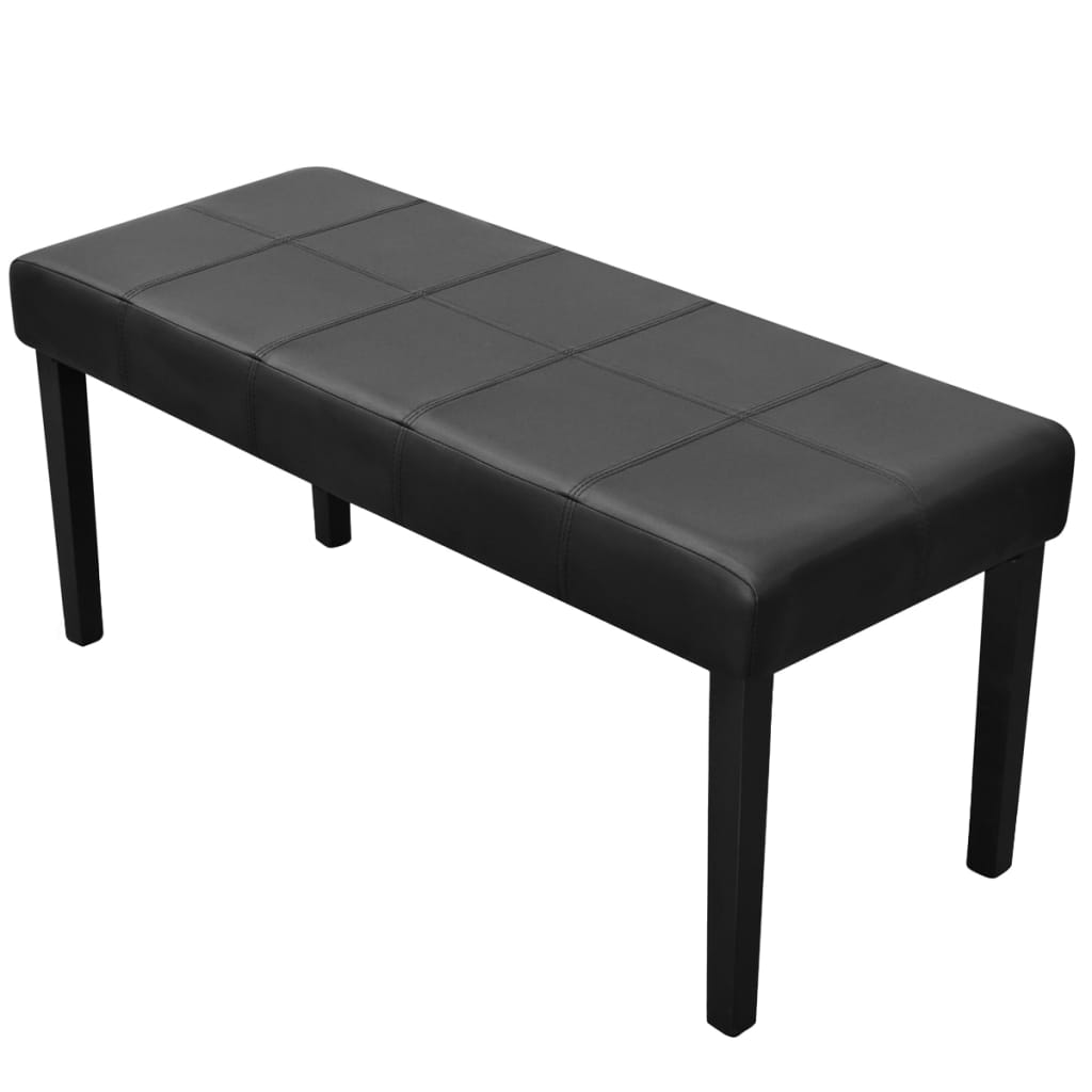 Banc en Cuir Noir Chic-Noir-La-Fabrique-Industrielle