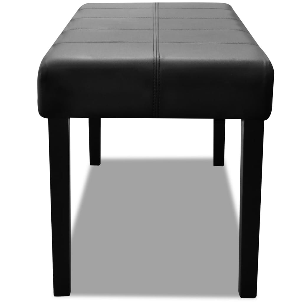 Banc en Cuir Noir Chic-La-Fabrique-Industrielle