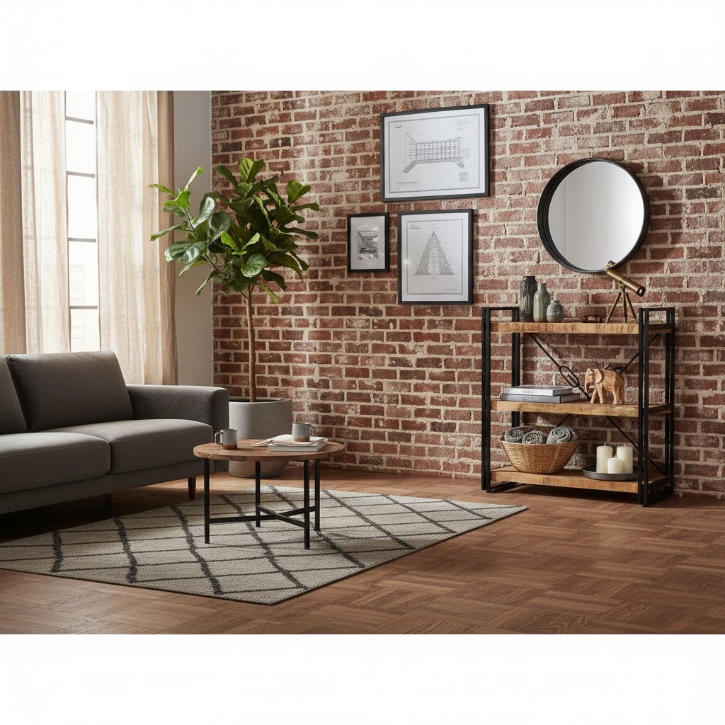 Bibliothèque Industrielle 3 Niveaux en Bois et Métal