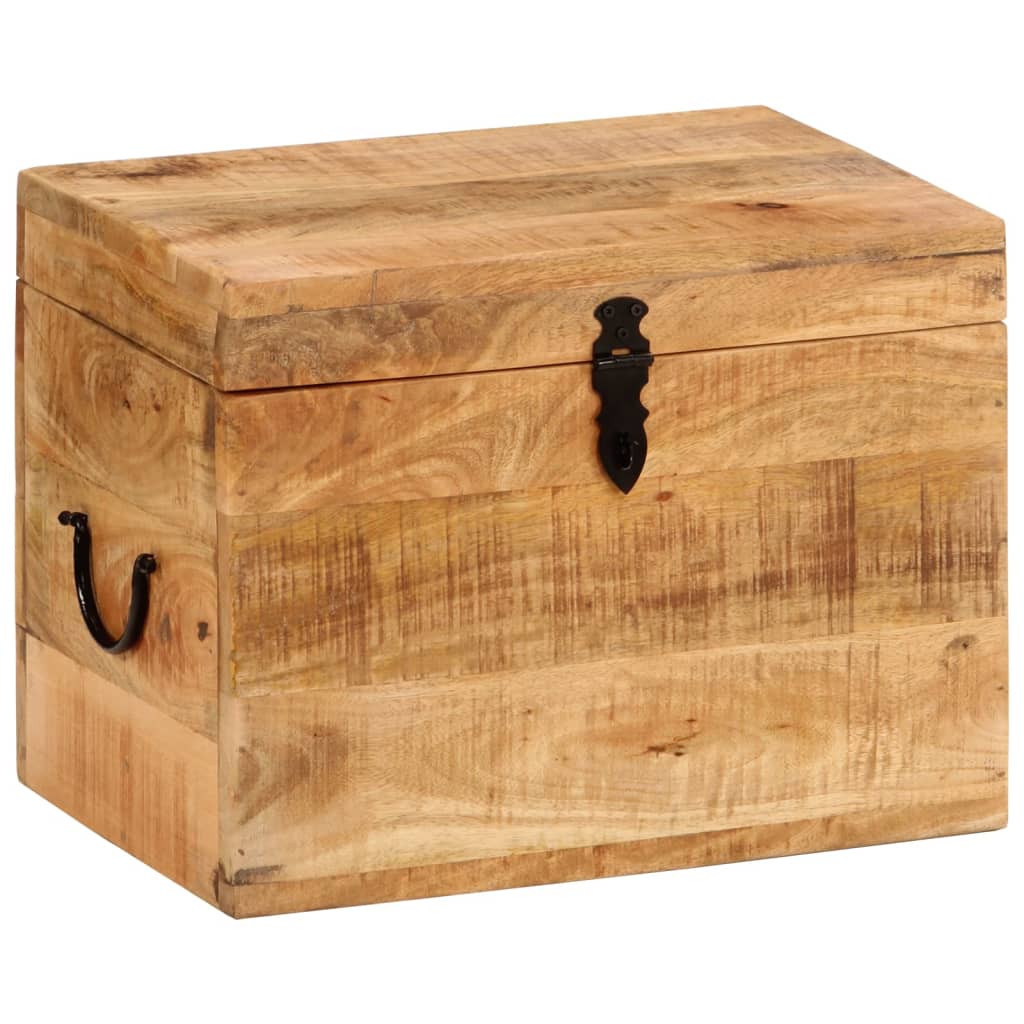 Boîte De Rangement 39X28X31 Cm Bois Massif D'acacia-bois de manguier massif-1-La-Fabrique-Industrielle