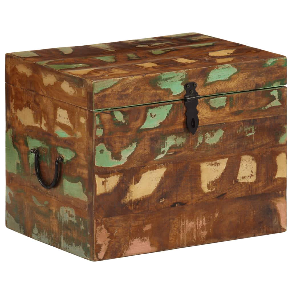 Boîte De Rangement 39X28X31 Cm Bois Massif D'acacia-bois de récupération massif-1-La-Fabrique-Industrielle