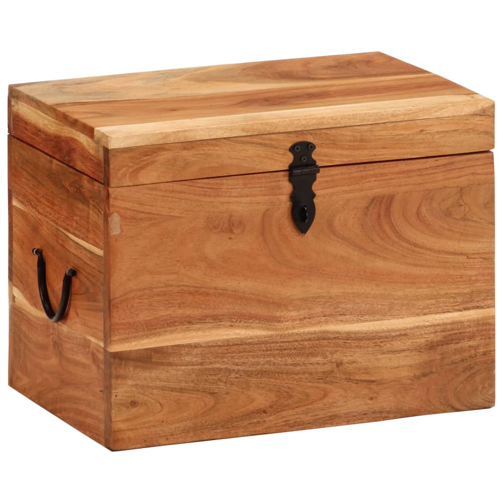 Boîte De Rangement 39X28X31 Cm Bois Massif D'acacia-La-Fabrique-Industrielle