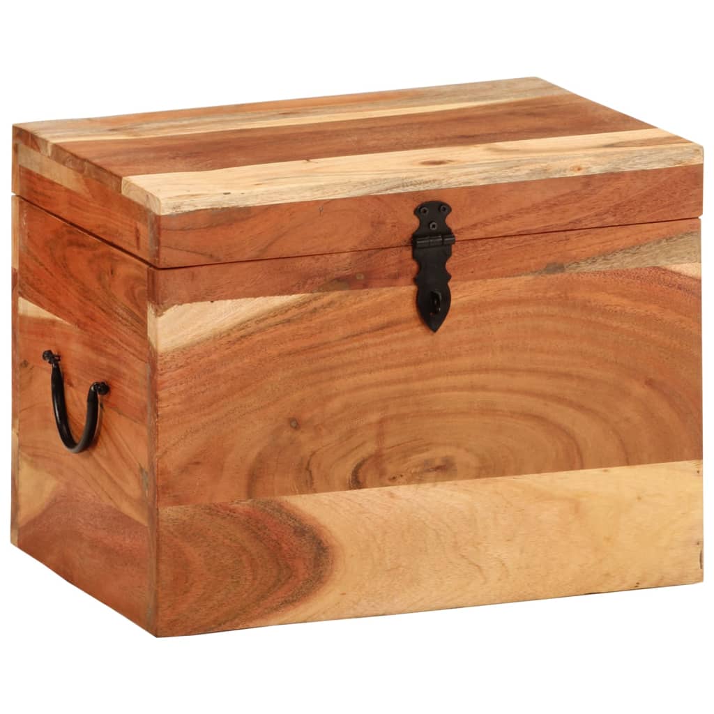 Boîte De Rangement 39X28X31 Cm Bois Massif D'acacia-La-Fabrique-Industrielle