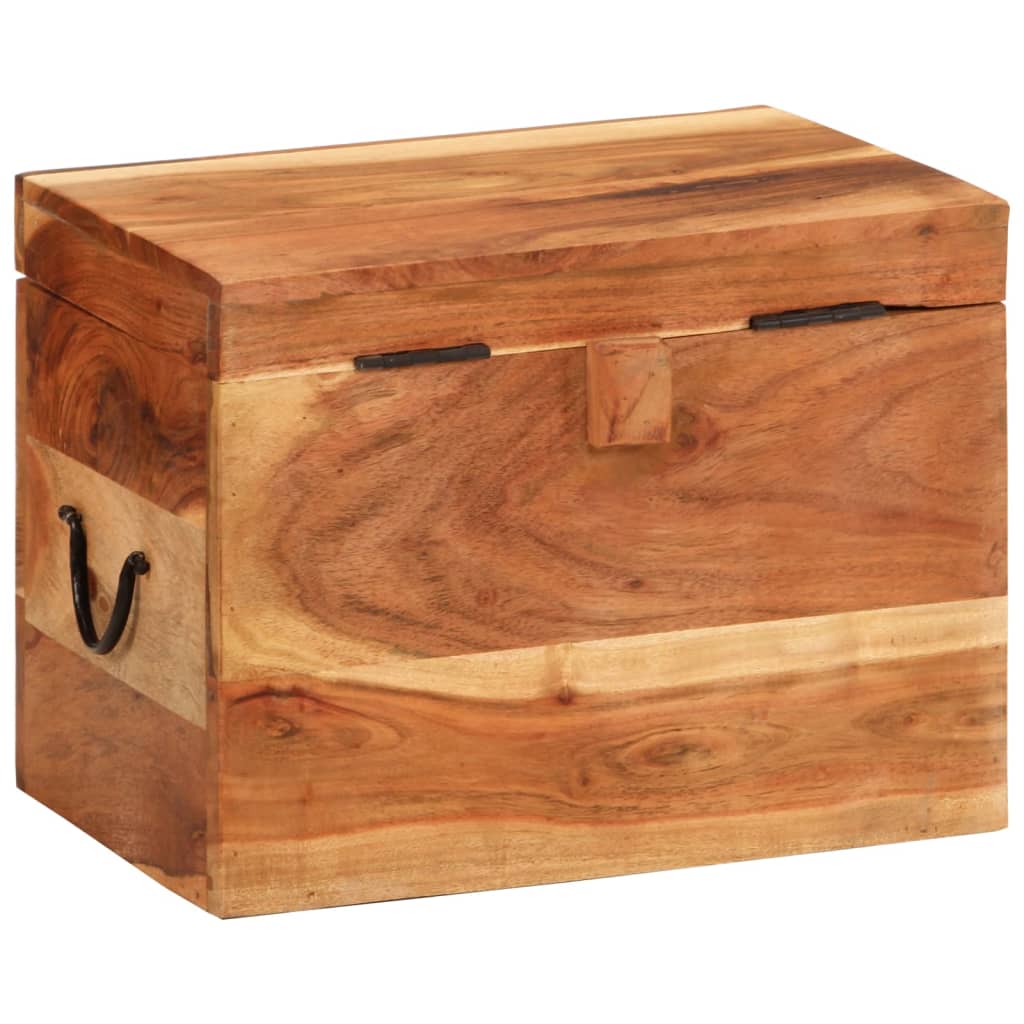 Boîte De Rangement 39X28X31 Cm Bois Massif D'acacia-La-Fabrique-Industrielle